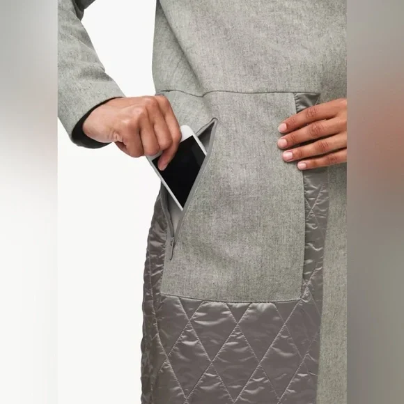 Lululemon Roam Far Wool Coat. Gray. Size 8. - Picture 4 of 9